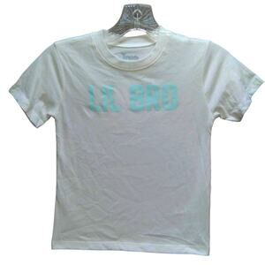 NWT 10Threads "Little Brother" T-Shirt Boys Size 5 | White Baby Blue Graphic Tee